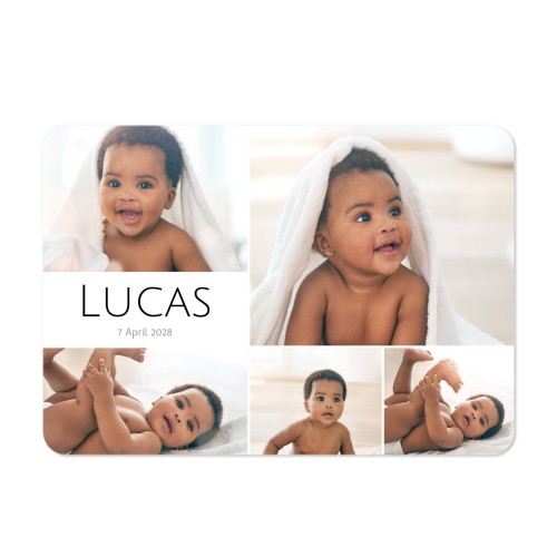 Single card landscape rounded corners 14,3 x 10 cm