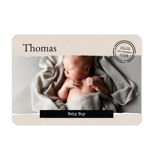 Grusskarte Querformat mit abgerundeten Ecken 14,3 x 10 cm