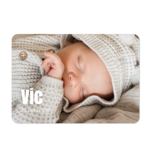 Single card landscape rounded corners 14,3 x 10 cm