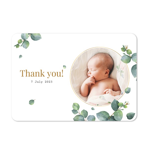 Single card landscape rounded corners 14,3 x 10 cm