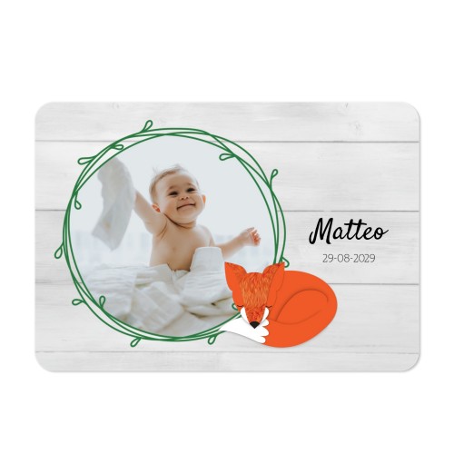 Faire-part 1 volet Paysage coins arrondis 14,3 x 10 cm