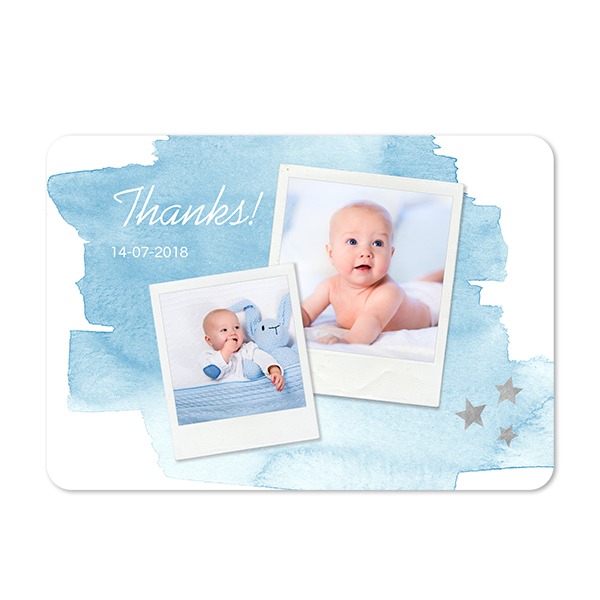 Single card landscape rounded corners 14,3 x 10 cm