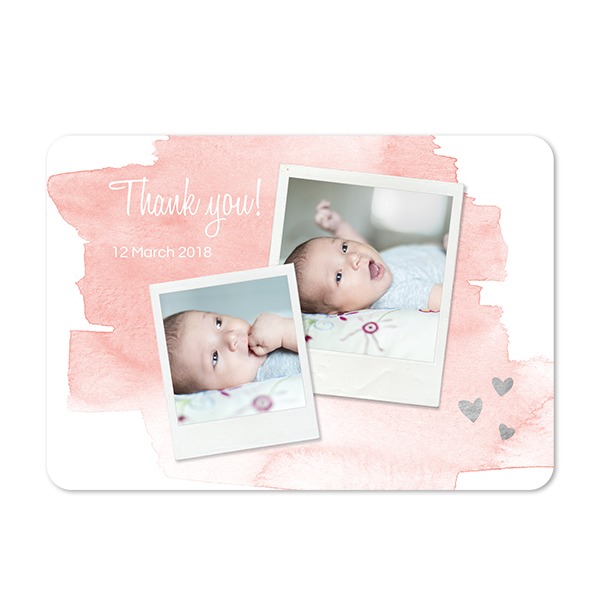 Single card landscape rounded corners 14,3 x 10 cm