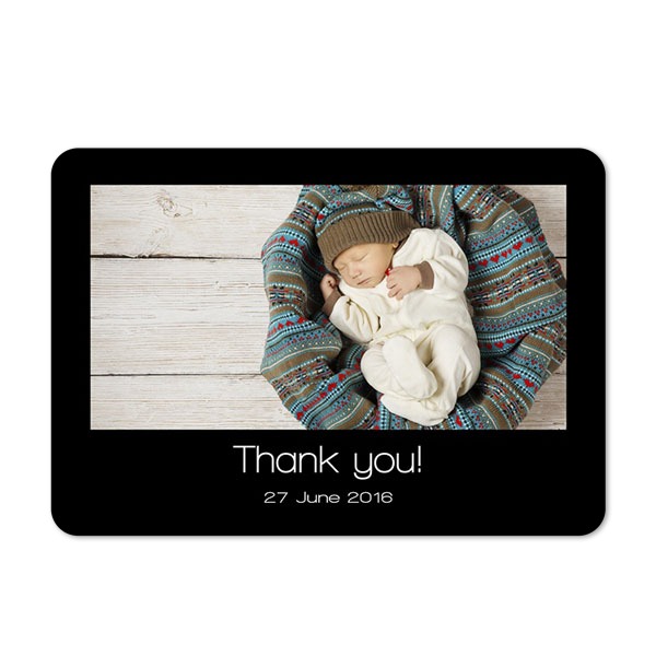 Single card landscape rounded corners 14,3 x 10 cm