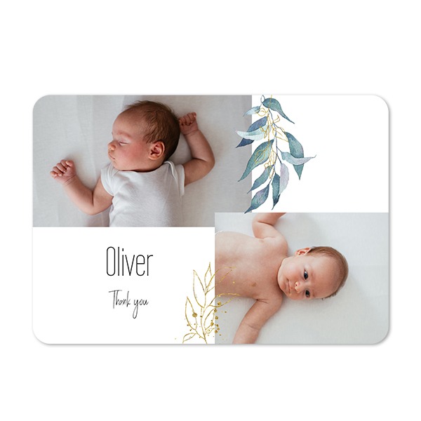 Single card landscape rounded corners 14,3 x 10 cm