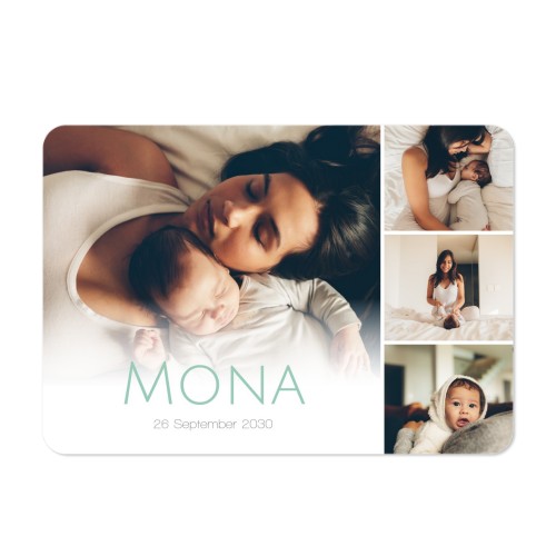 Grusskarte Querformat mit abgerundeten Ecken 14,3 x 10 cm