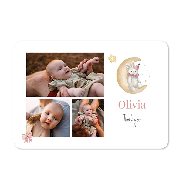 Single card landscape rounded corners 14,3 x 10 cm