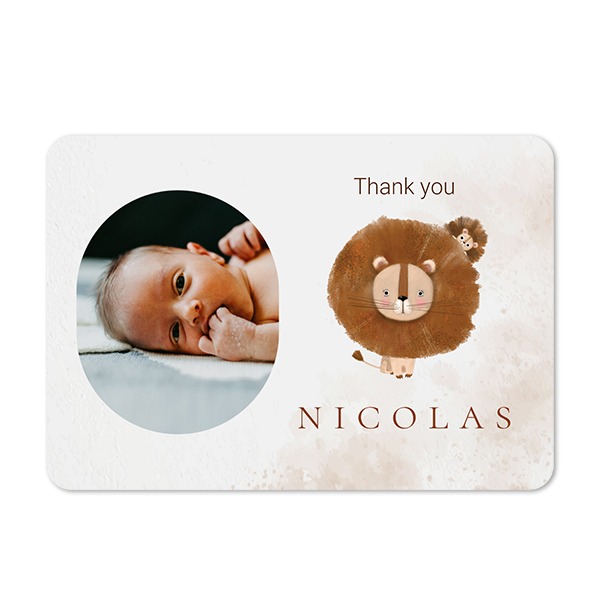 Single card landscape rounded corners 14,3 x 10 cm