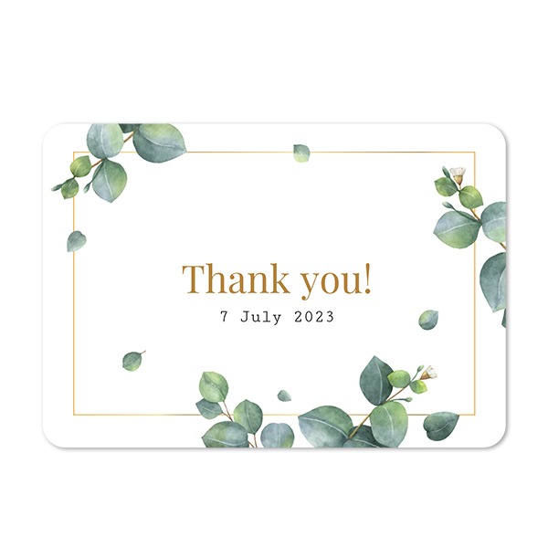 Single card landscape rounded corners 14,3 x 10 cm