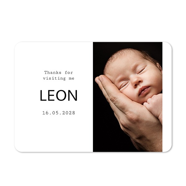 Single card landscape rounded corners 14,3 x 10 cm