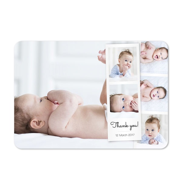Single card landscape rounded corners 14,3 x 10 cm
