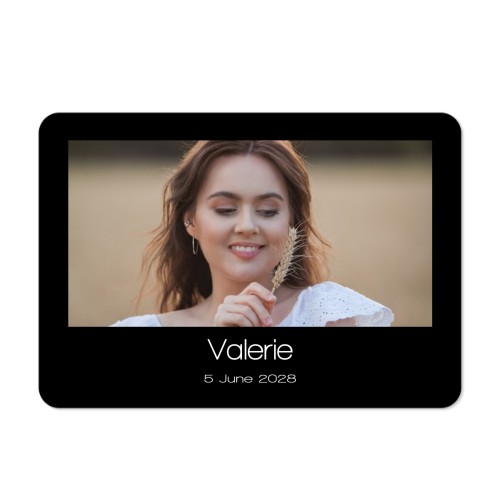 Single card landscape rounded corners 14,3 x 10 cm