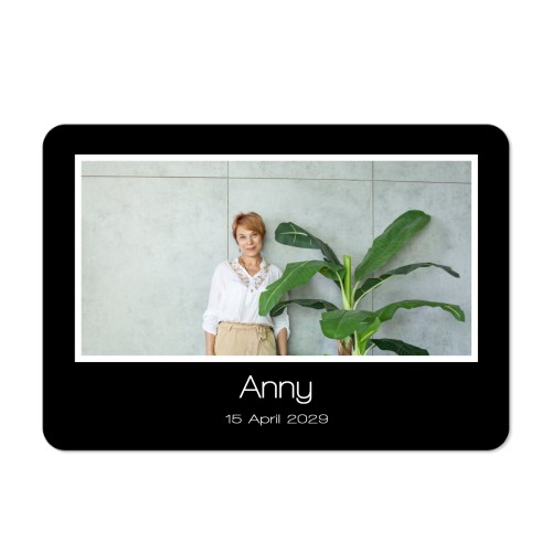 Faire-part 1 volet Paysage coins arrondis 14,3 x 10 cm