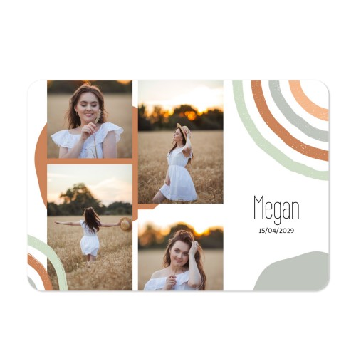 Faire-part 1 volet Paysage coins arrondis 14,3 x 10 cm Faire-part 1 volet Paysage coins arrondis 14,3 x 10 cm