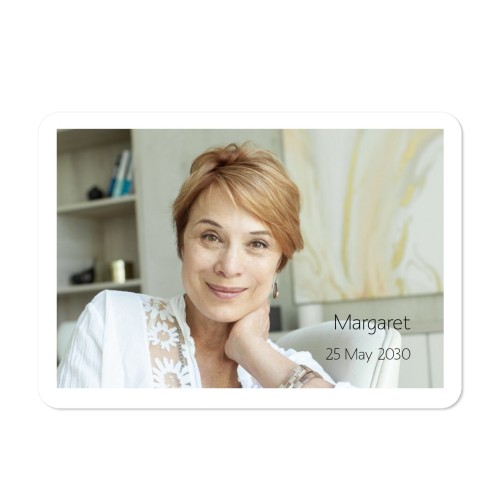 Single card landscape rounded corners 14,3 x 10 cm