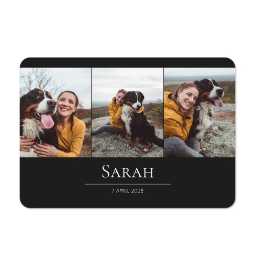 Single card landscape rounded corners 14,3 x 10 cm