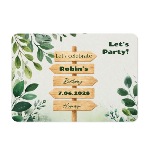 Single card landscape rounded corners 14,3 x 10 cm