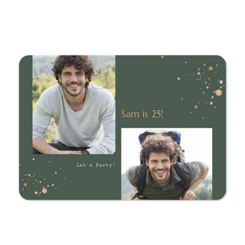 Faire-part 1 volet Paysage coins arrondis 14,3 x 10 cm