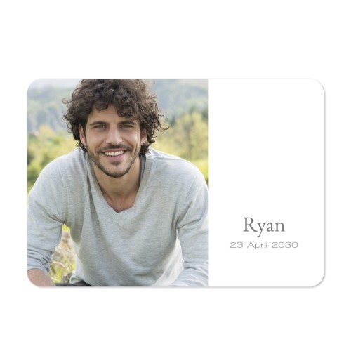 Faire-part 1 volet Paysage coins arrondis 14,3 x 10 cm