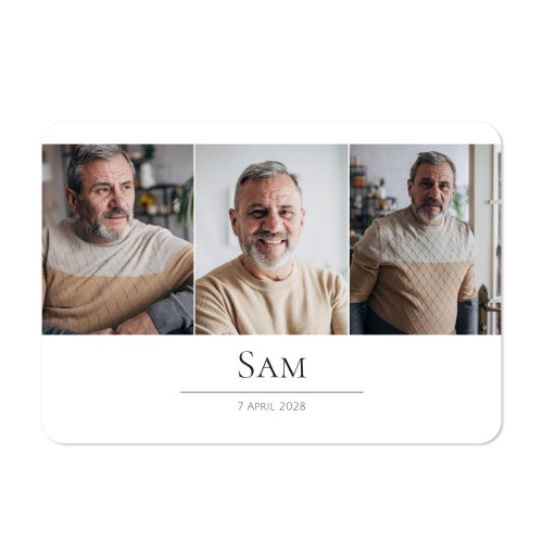 Single card landscape rounded corners 14,3 x 10 cm