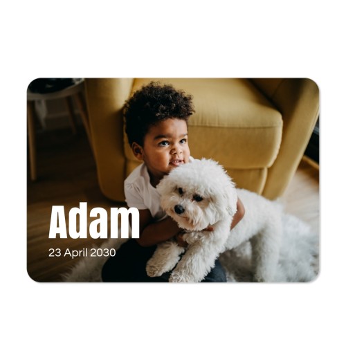 Single card landscape rounded corners 14,3 x 10 cm