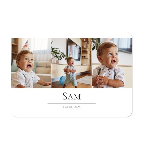 Single card landscape rounded corners 14,3 x 10 cm