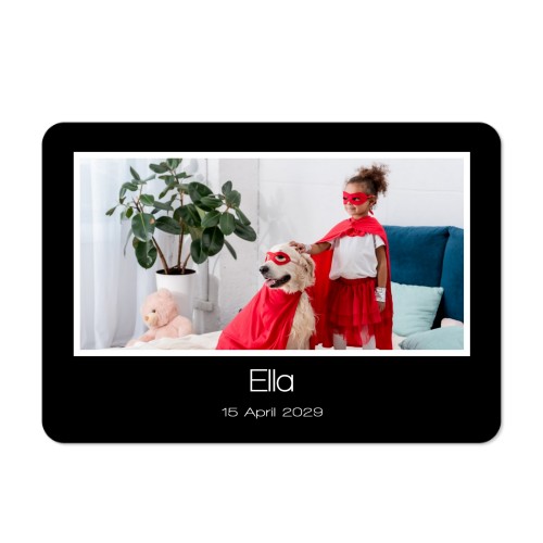 Faire-part 1 volet Paysage coins arrondis 14,3 x 10 cm