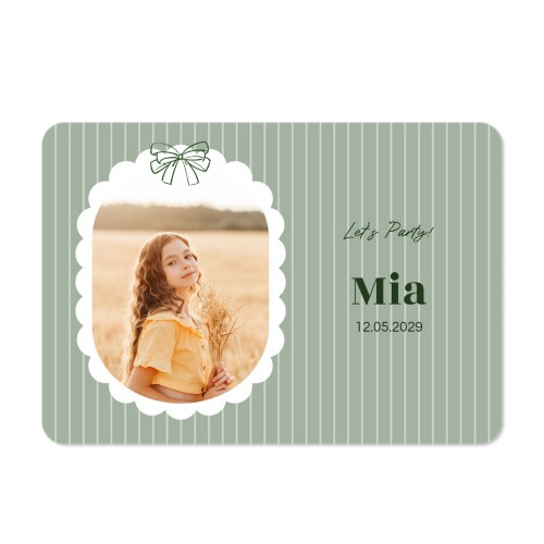 Single card landscape rounded corners 14,3 x 10 cm