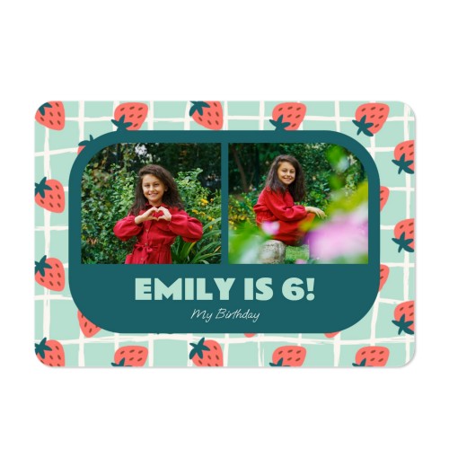 Single card landscape rounded corners 14,3 x 10 cm