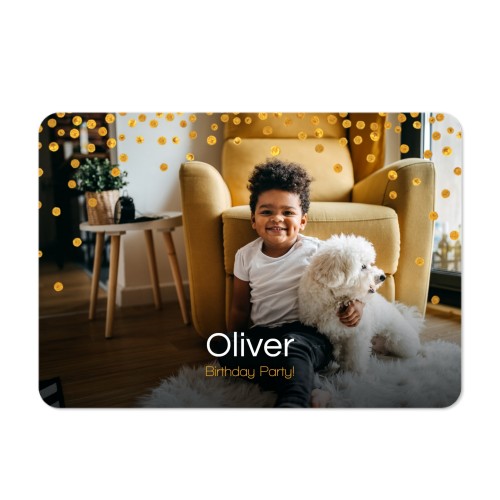Single card landscape rounded corners 14,3 x 10 cm
