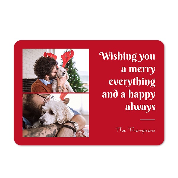 Single card landscape rounded corners 14,3 x 10 cm