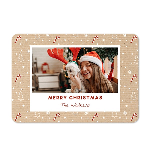 Single card landscape rounded corners 14,3 x 10 cm