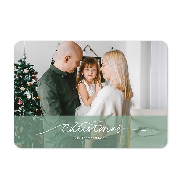 Single card landscape rounded corners 14,3 x 10 cm