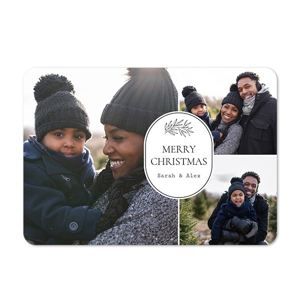 Single card landscape rounded corners 14,3 x 10 cm