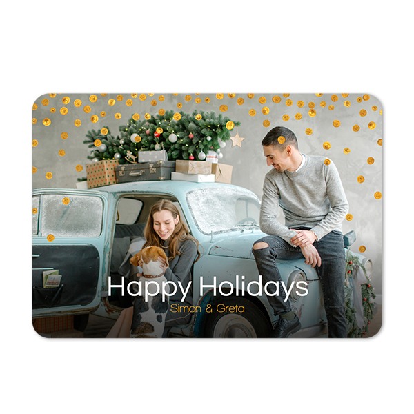 Single card landscape rounded corners 14,3 x 10 cm