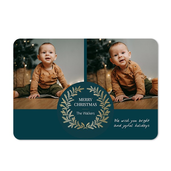 Single card landscape rounded corners 14,3 x 10 cm