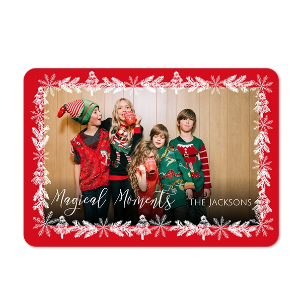 Single card landscape rounded corners 14,3 x 10 cm