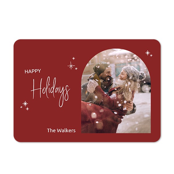 Single card landscape rounded corners 14,3 x 10 cm