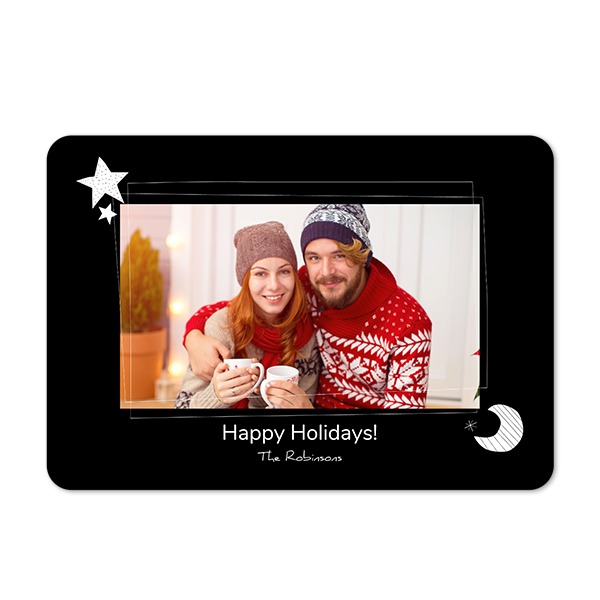 Faire-part 1 volet Paysage coins arrondis 14,3 x 10 cm