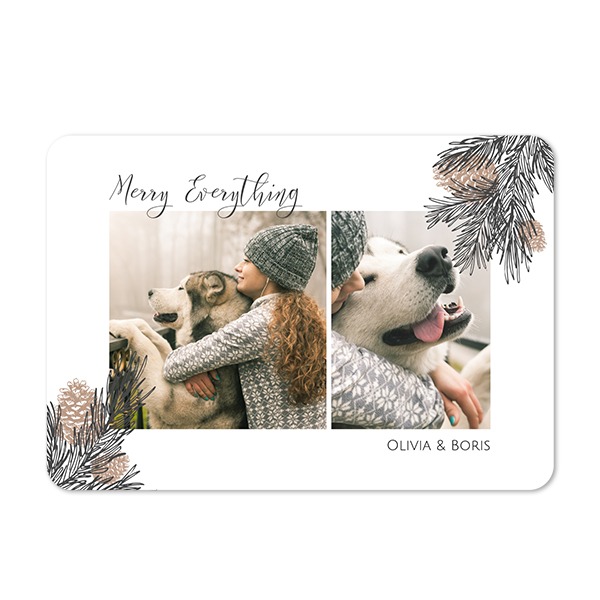 Enkla fotokort liggande rundade hörn 14,3 x 10 cm