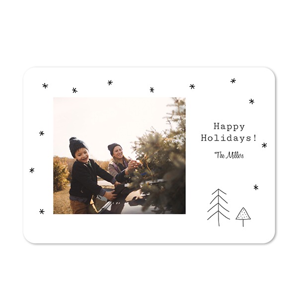 Single card landscape rounded corners 14,3 x 10 cm