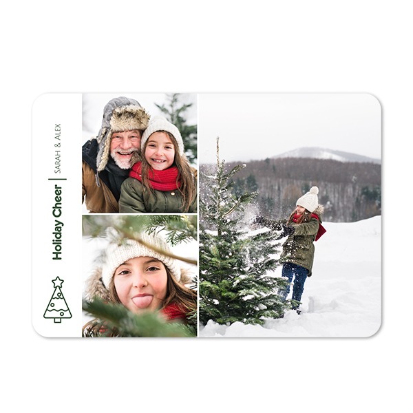 Single card landscape rounded corners 14,3 x 10 cm