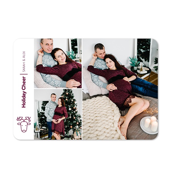 Single card landscape rounded corners 14,3 x 10 cm