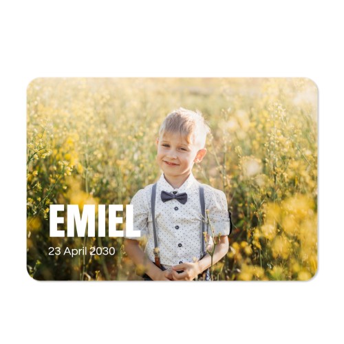 Single card landscape rounded corners 14,3 x 10 cm