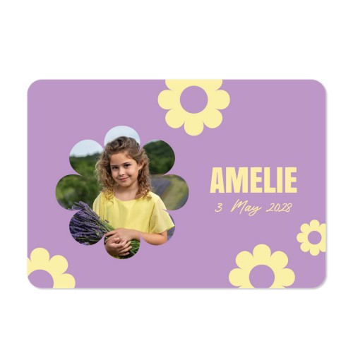 Single card landscape rounded corners 14,3 x 10 cm