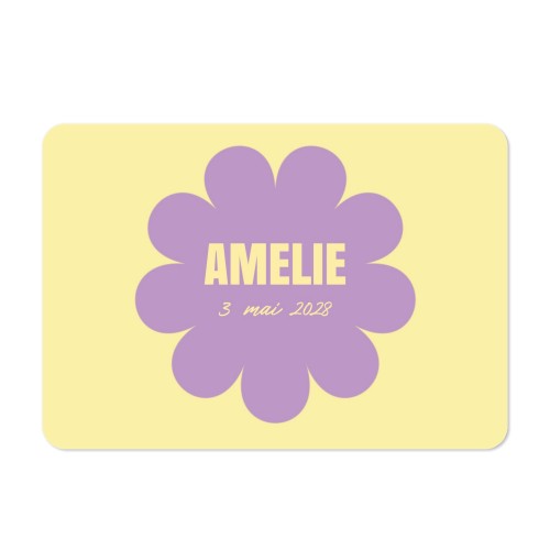 Faire-part 1 volet Paysage coins arrondis 14,3 x 10 cm