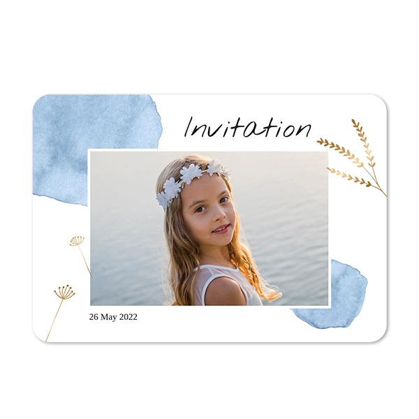 Single card landscape rounded corners 14,3 x 10 cm