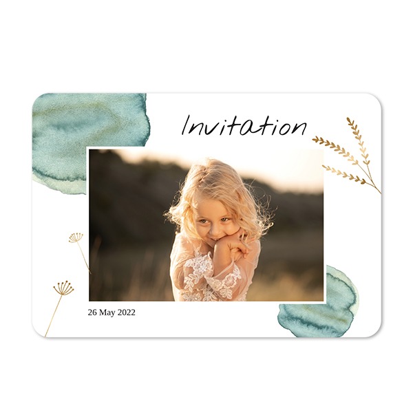 Single card landscape rounded corners 14,3 x 10 cm