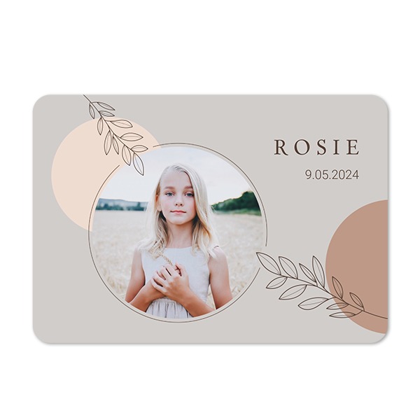 Boho-Stil mit Kreisen und Blättern