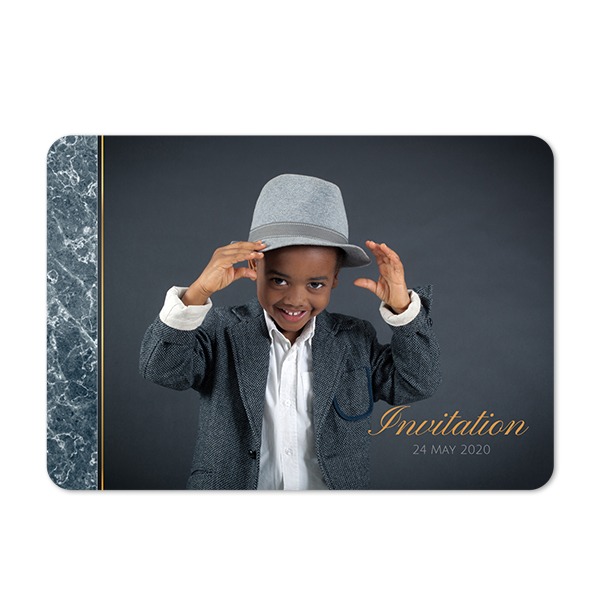 Single card landscape rounded corners 14,3 x 10 cm